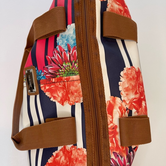 Nine West Floral Striped Faux Leather Tote Bag - Picture 6 of 15